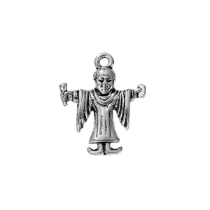 10 Pcs Tibetan Silver MONK & CUP 3D 21mm x 18mm Charms Pendants, Lead & Nickel Free Metal Charms Pendants Beads