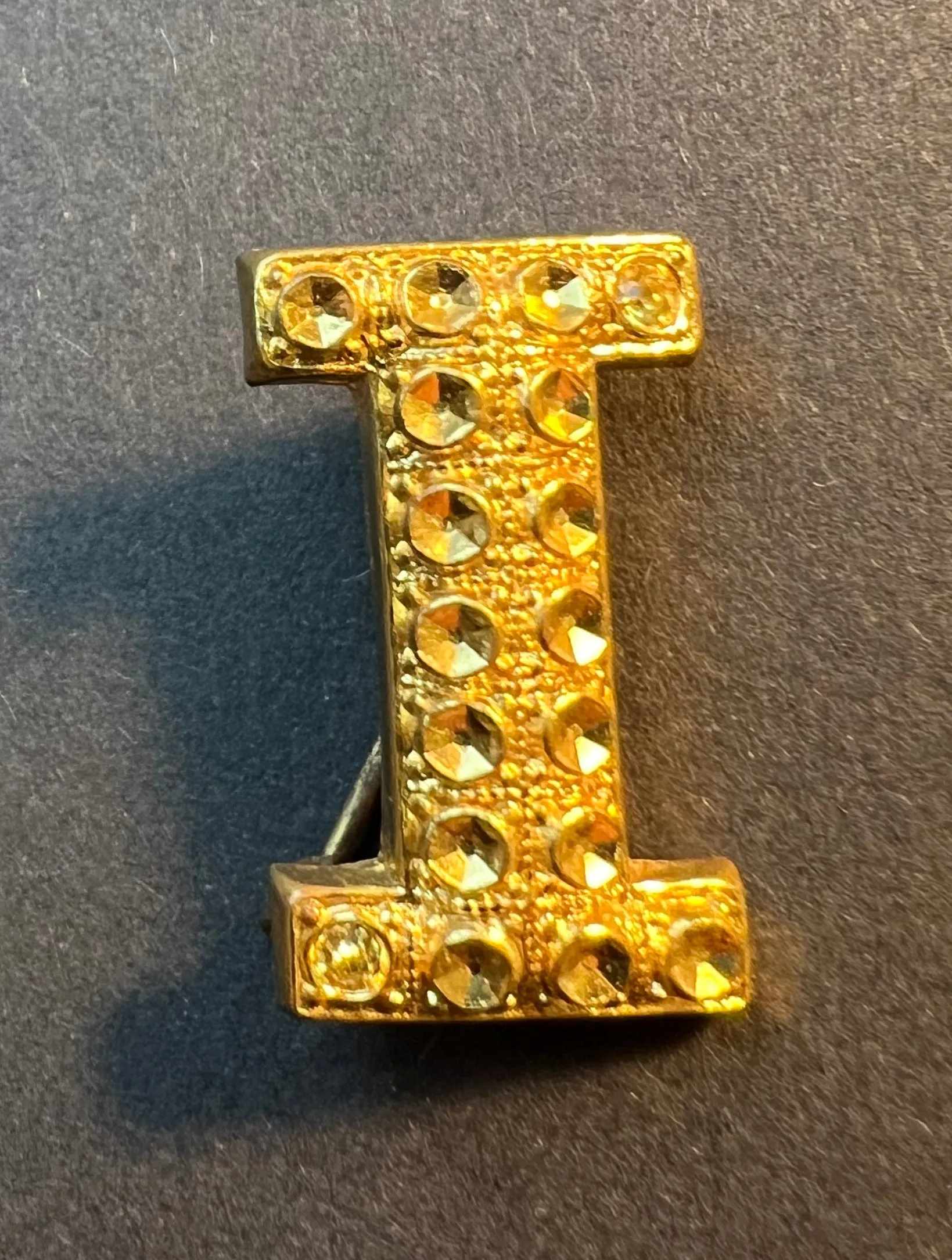 1940s "Latest Novelty" Initial Letter Brooches E, I, M, S, T and V