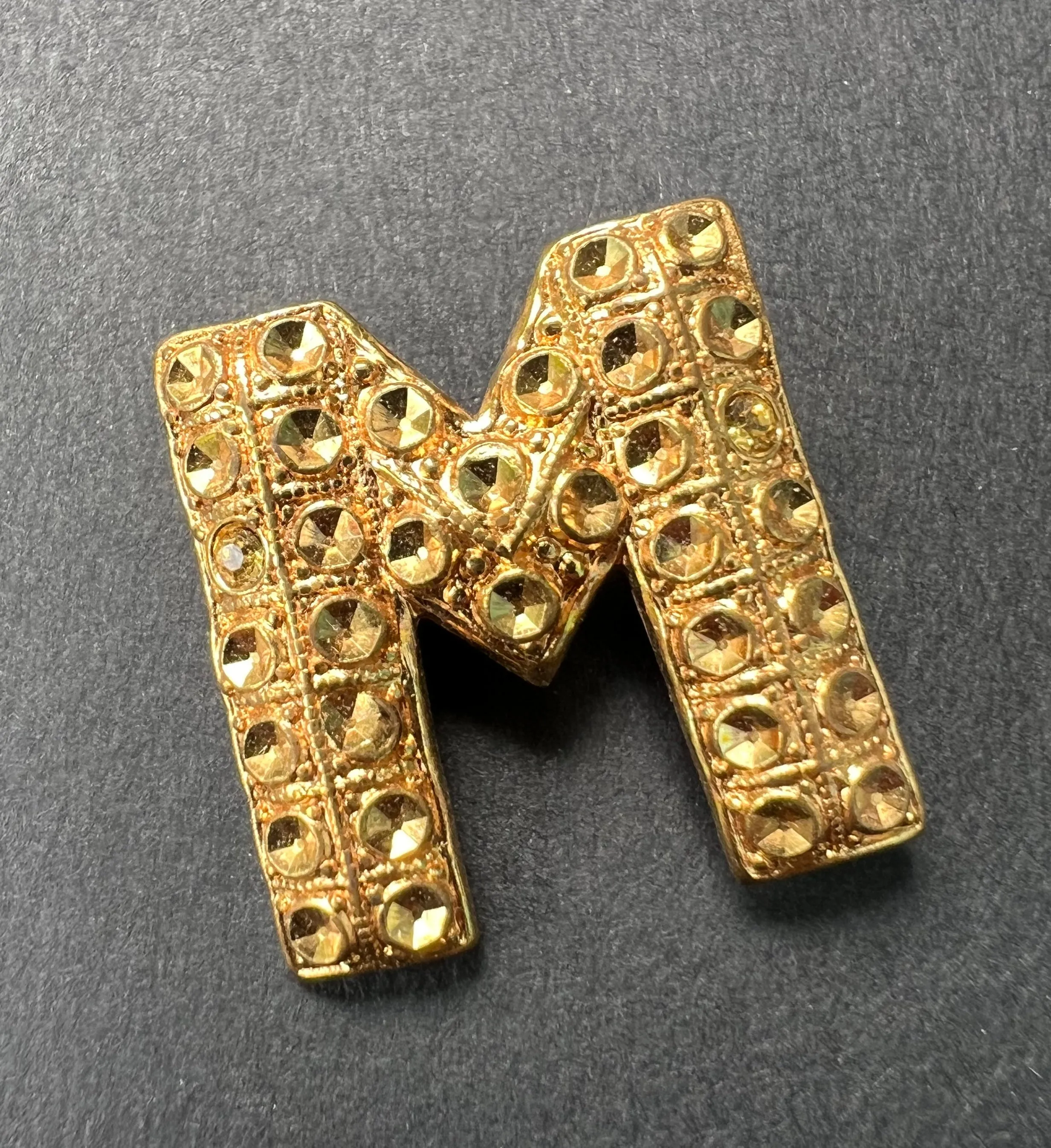 1940s "Latest Novelty" Initial Letter Brooches E, I, M, S, T and V