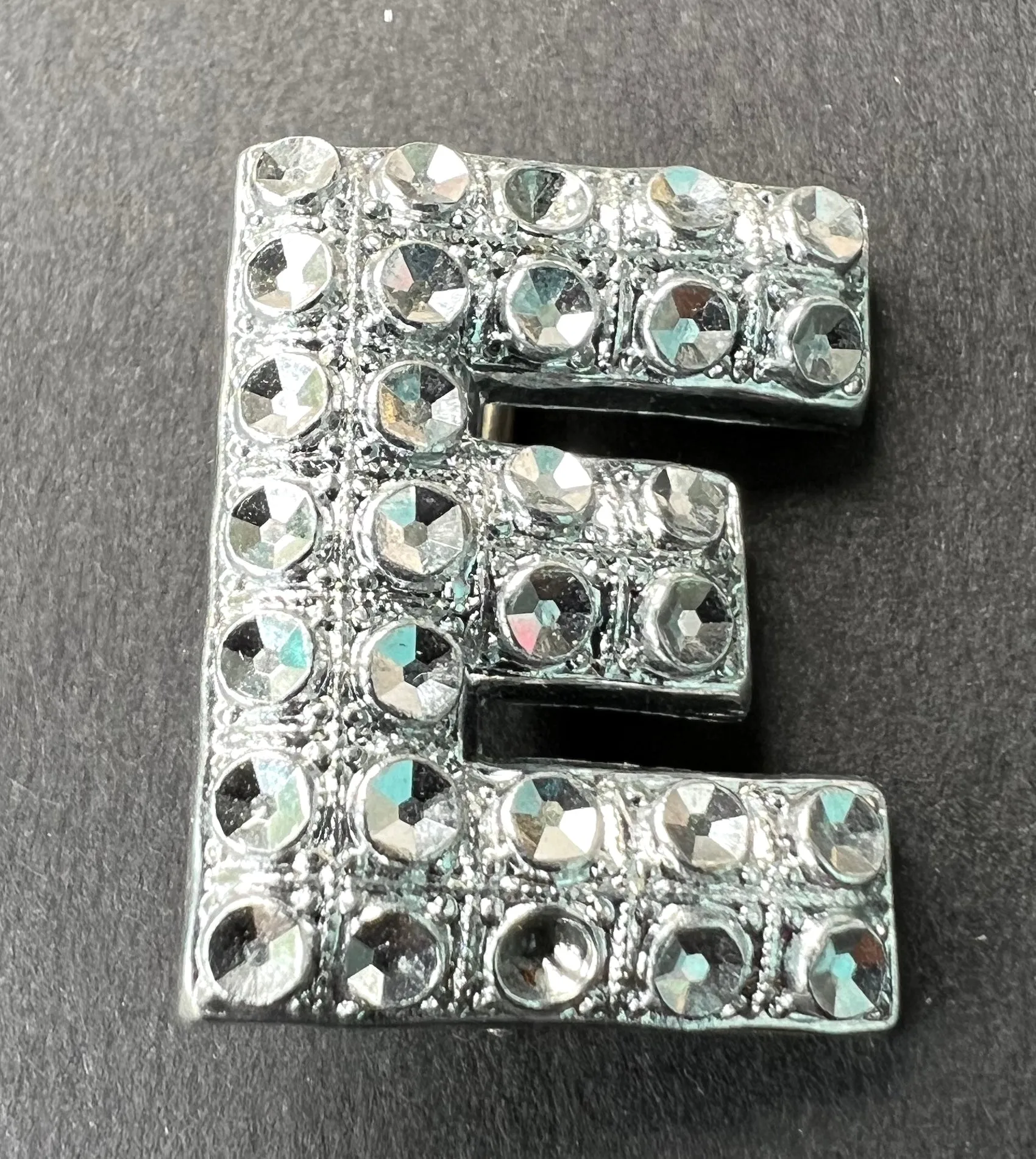 1940s "Latest Novelty" Initial Letter Brooches E, I, M, S, T and V