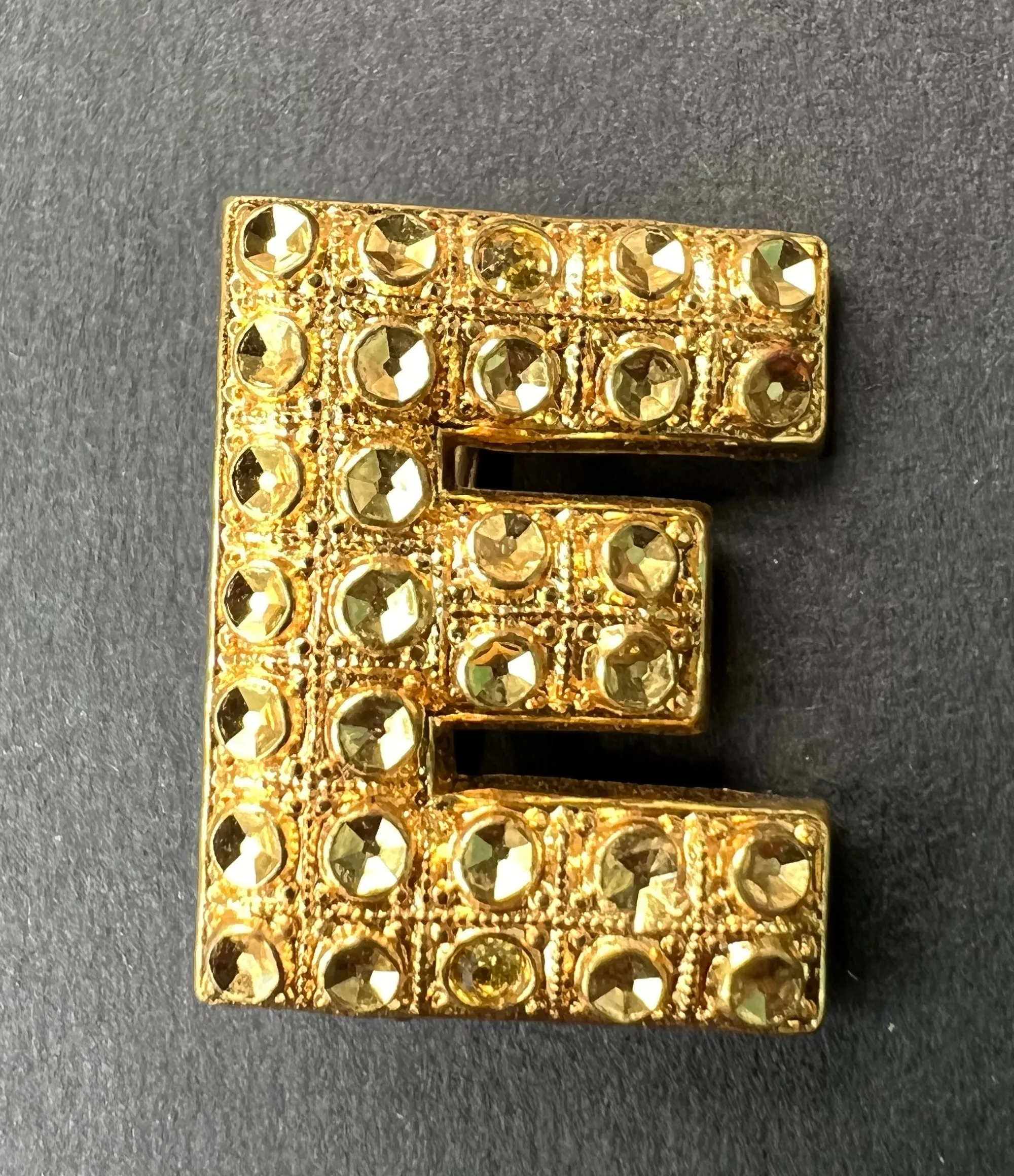 1940s "Latest Novelty" Initial Letter Brooches E, I, M, S, T and V