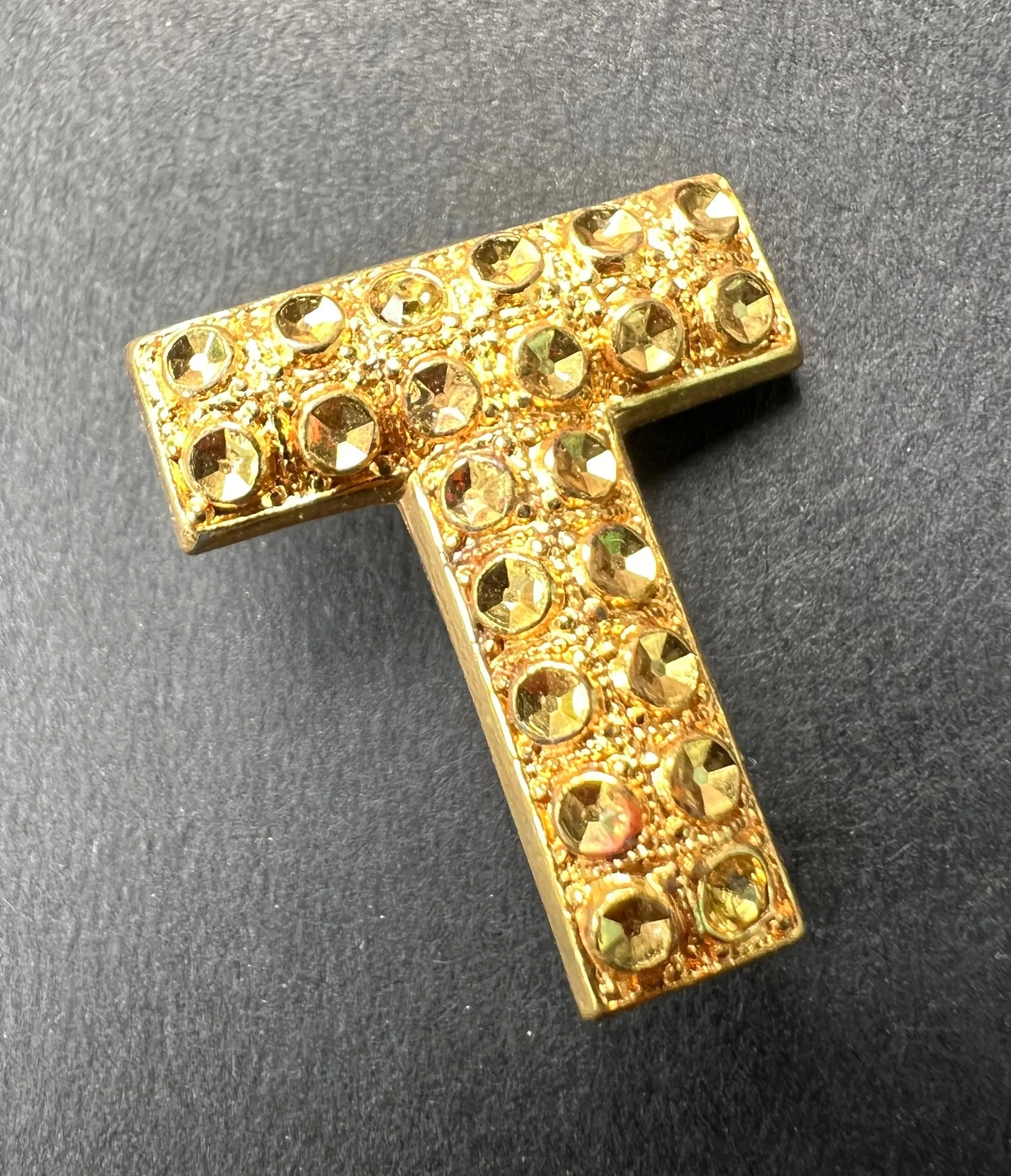 1940s "Latest Novelty" Initial Letter Brooches E, I, M, S, T and V