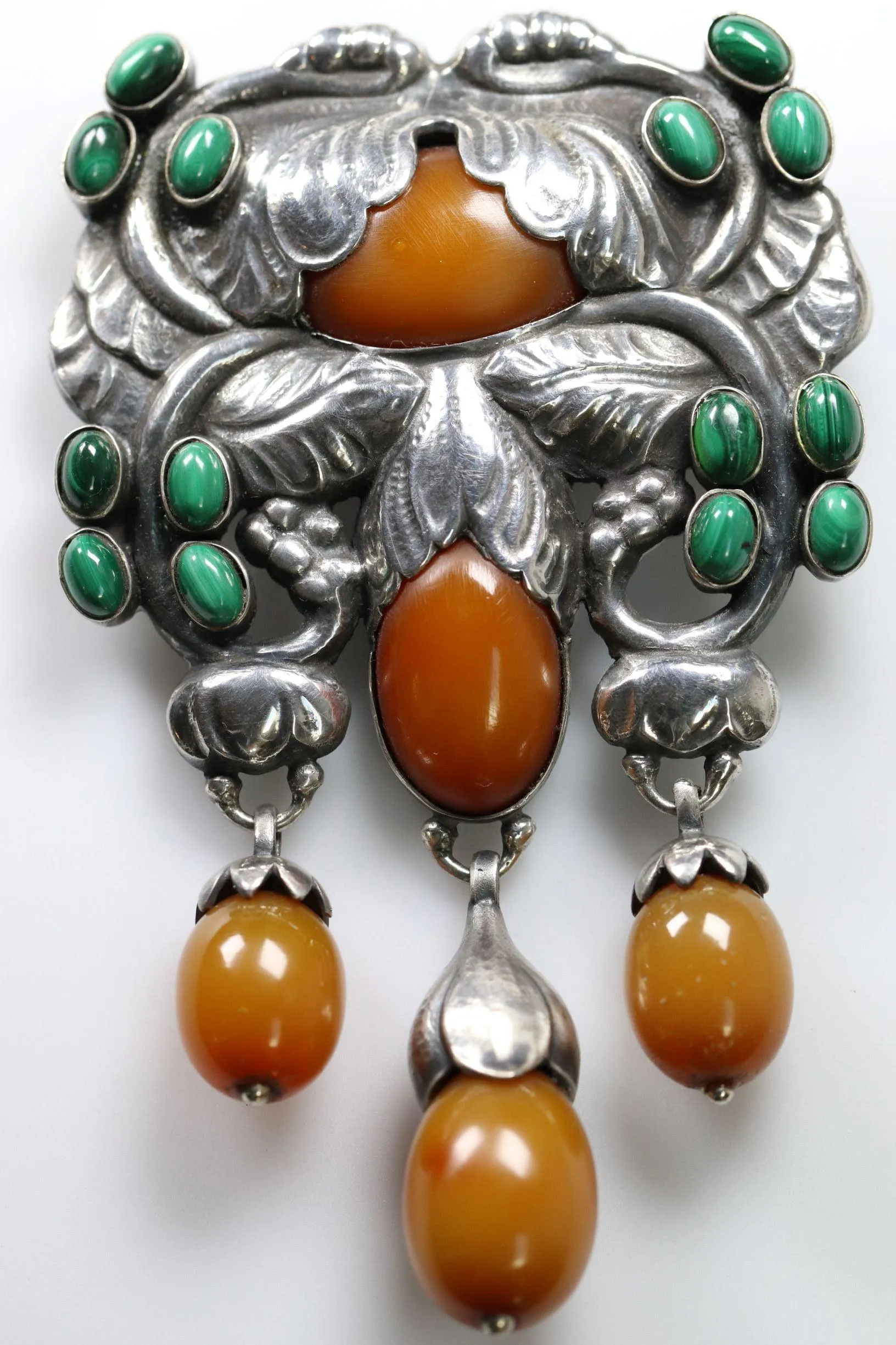 Antique Georg Jensen Jewelry | Rare Art Nouveau Master Brooch 96