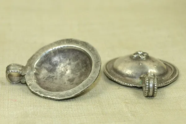 Antique Silver Indian Disc Pendant