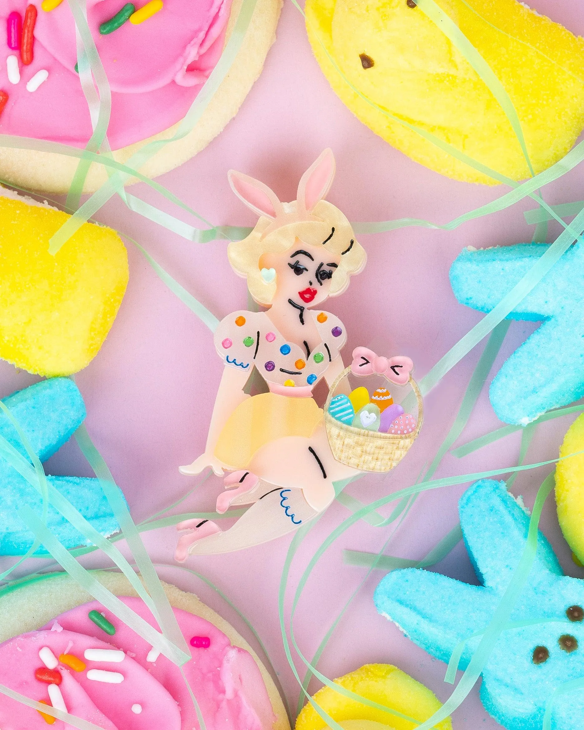 Bunny Belle Brooch by Lipstick & Chrome x Candy Doll Club-FAWN