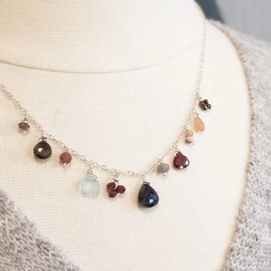 Color Rain Drops Necklace