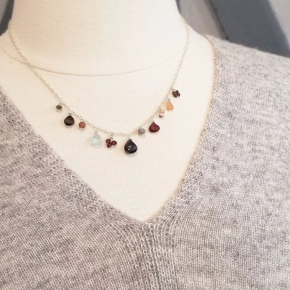 Color Rain Drops Necklace