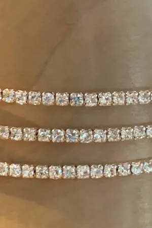 Crystal Avenue Cubic Zirconia Rose Gold Hinged Bracelet