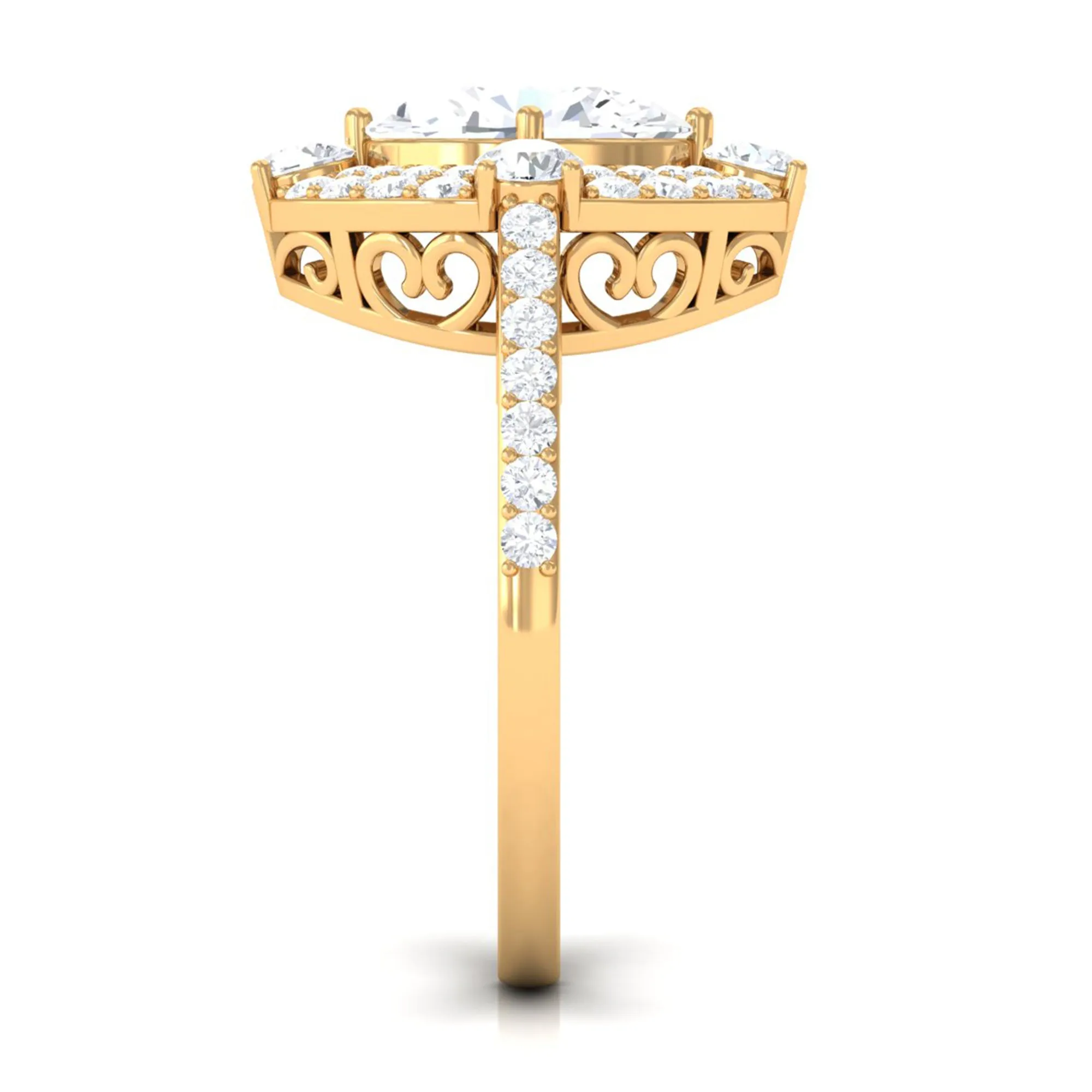 Cubic Zirconia Statement Engagement Ring