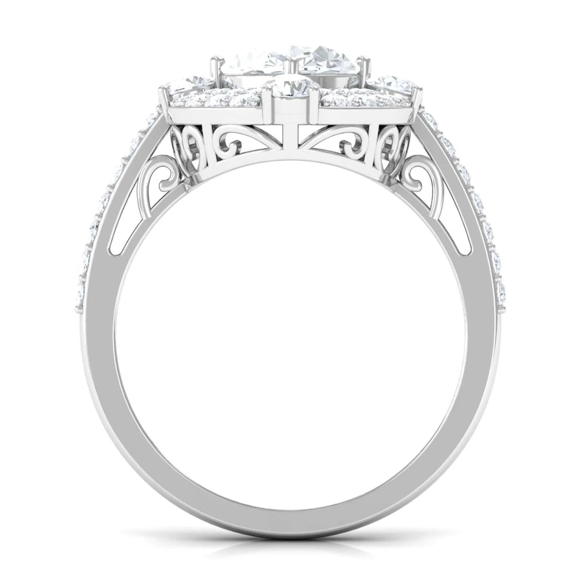 Cubic Zirconia Statement Engagement Ring