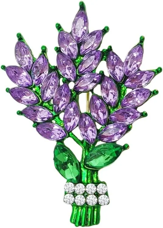 Fashion flower brooch, crystal rhinestone lavender, tulip, gardenia flower brooch, lapel scarf, clothing accessories
