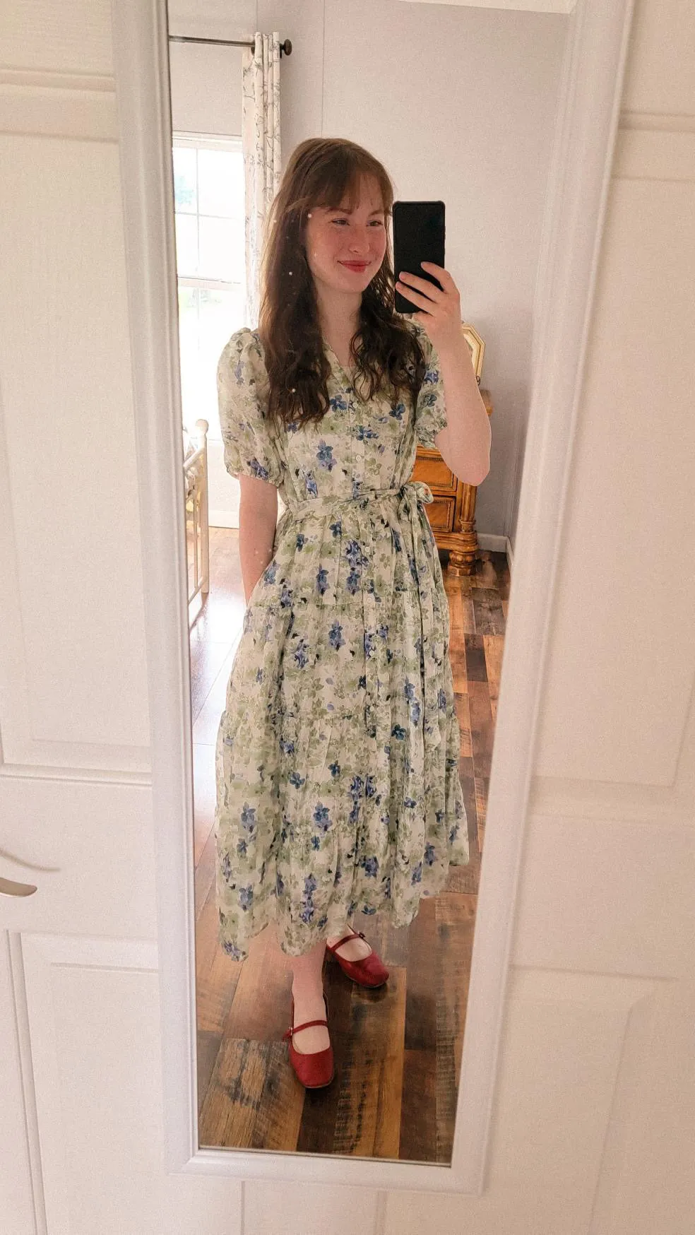 Georgia Blue floral Midi Dress