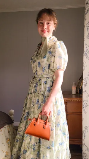 Georgia Blue floral Midi Dress