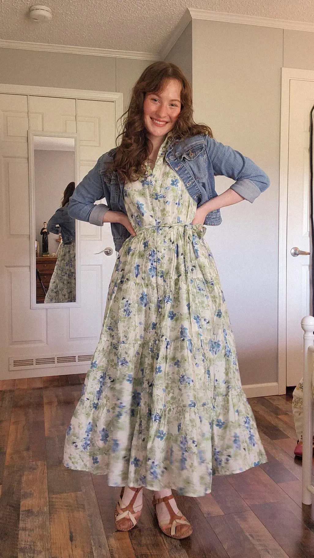 Georgia Blue floral Midi Dress