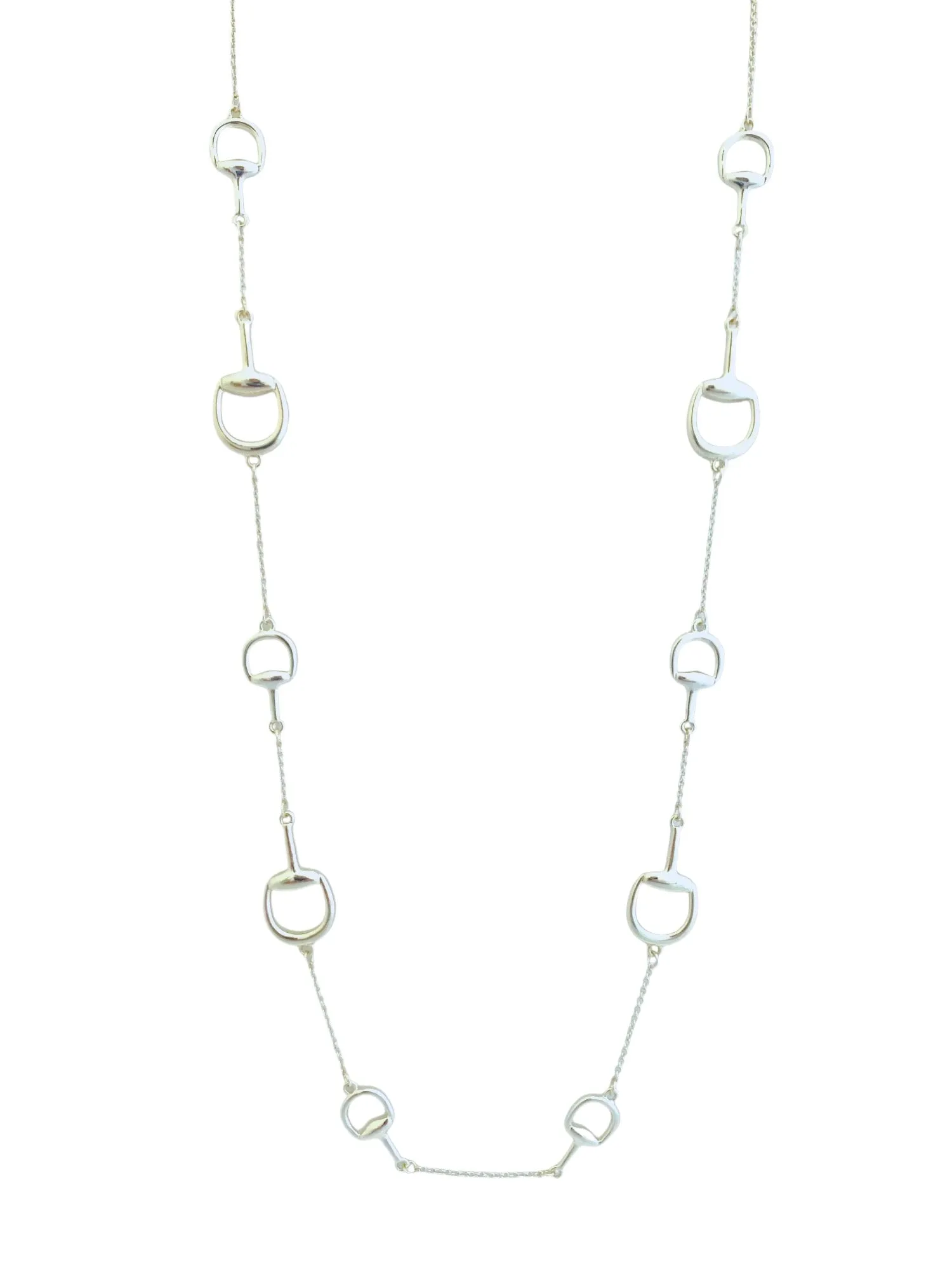 Gold Horse Bit Long Necklace