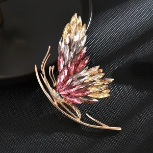Gradual Butterfly Copper Micro Inlaid Cubic Zirconia Brooch Jewelry Gift