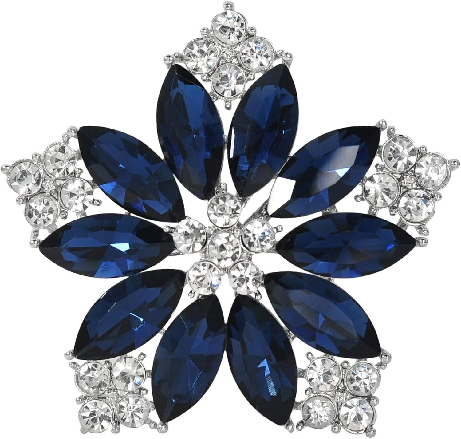 Gyn&Joy Crystal Blooming Flower Brooches For Women