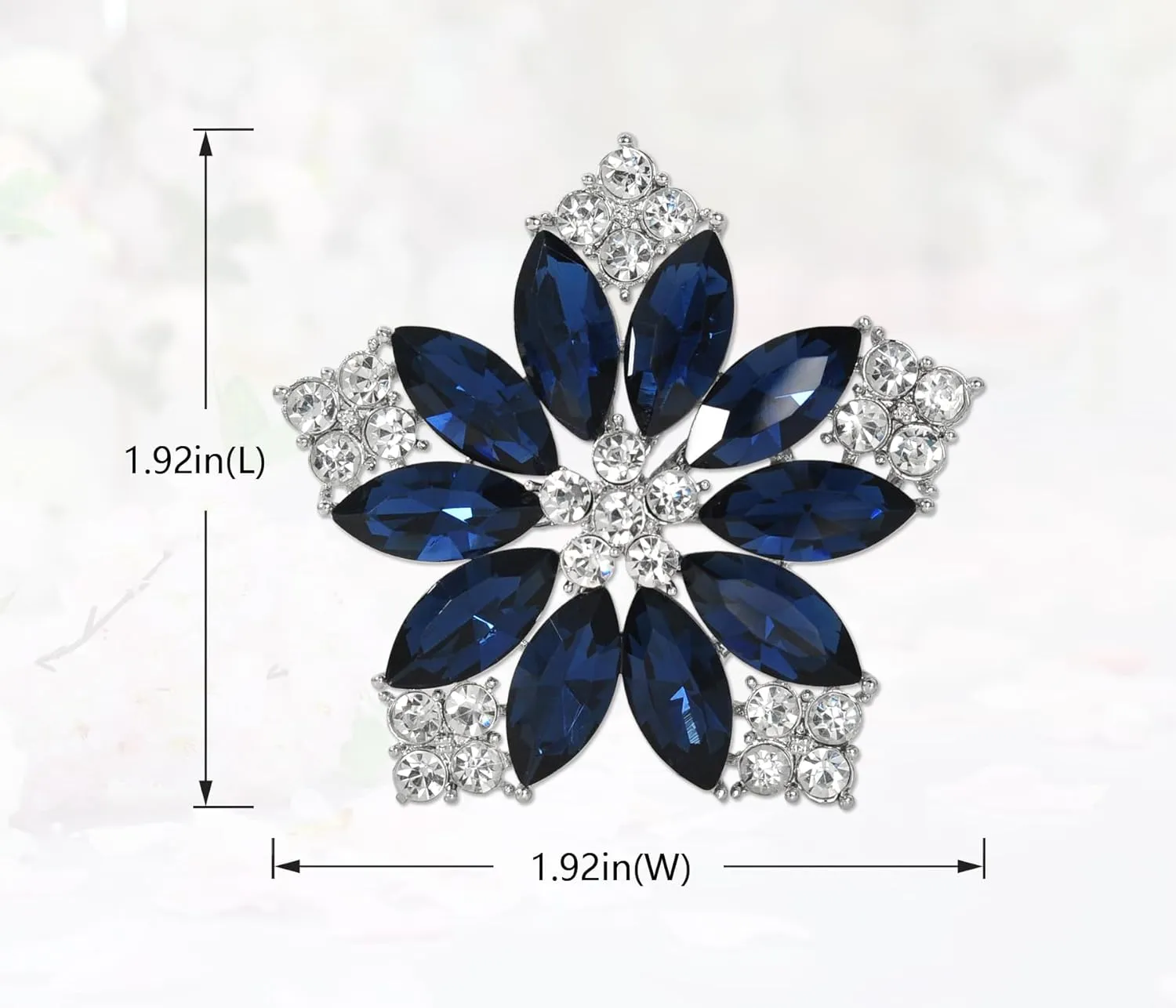 Gyn&Joy Crystal Blooming Flower Brooches For Women