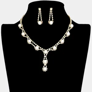 iLLASPARKZ Crystal Rhinestone Pearl Necklace