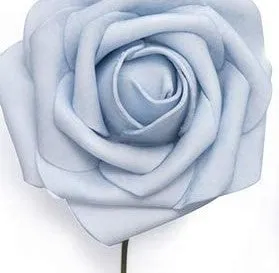 JANAI ~ White & Silver Cascade Real Touch Roses Brooch Bouquet