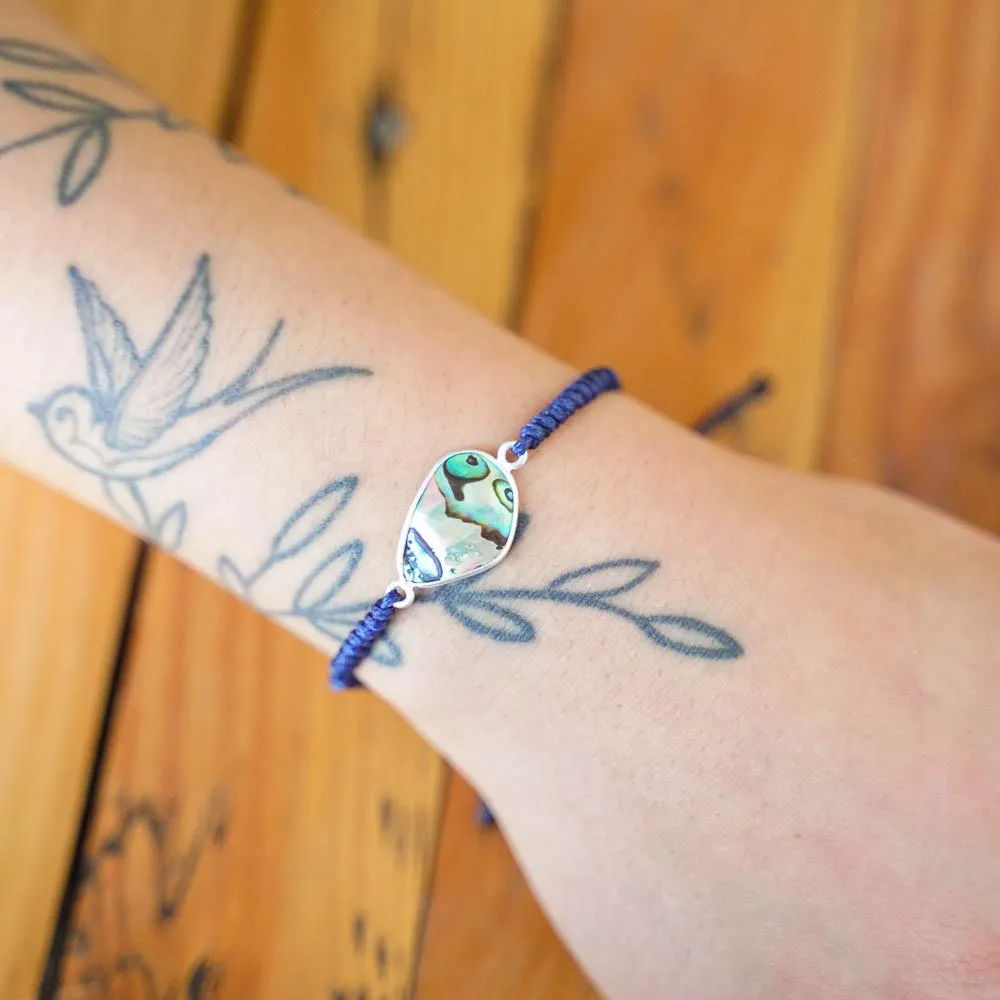 Kiwa Paua Silver Link Bracelet