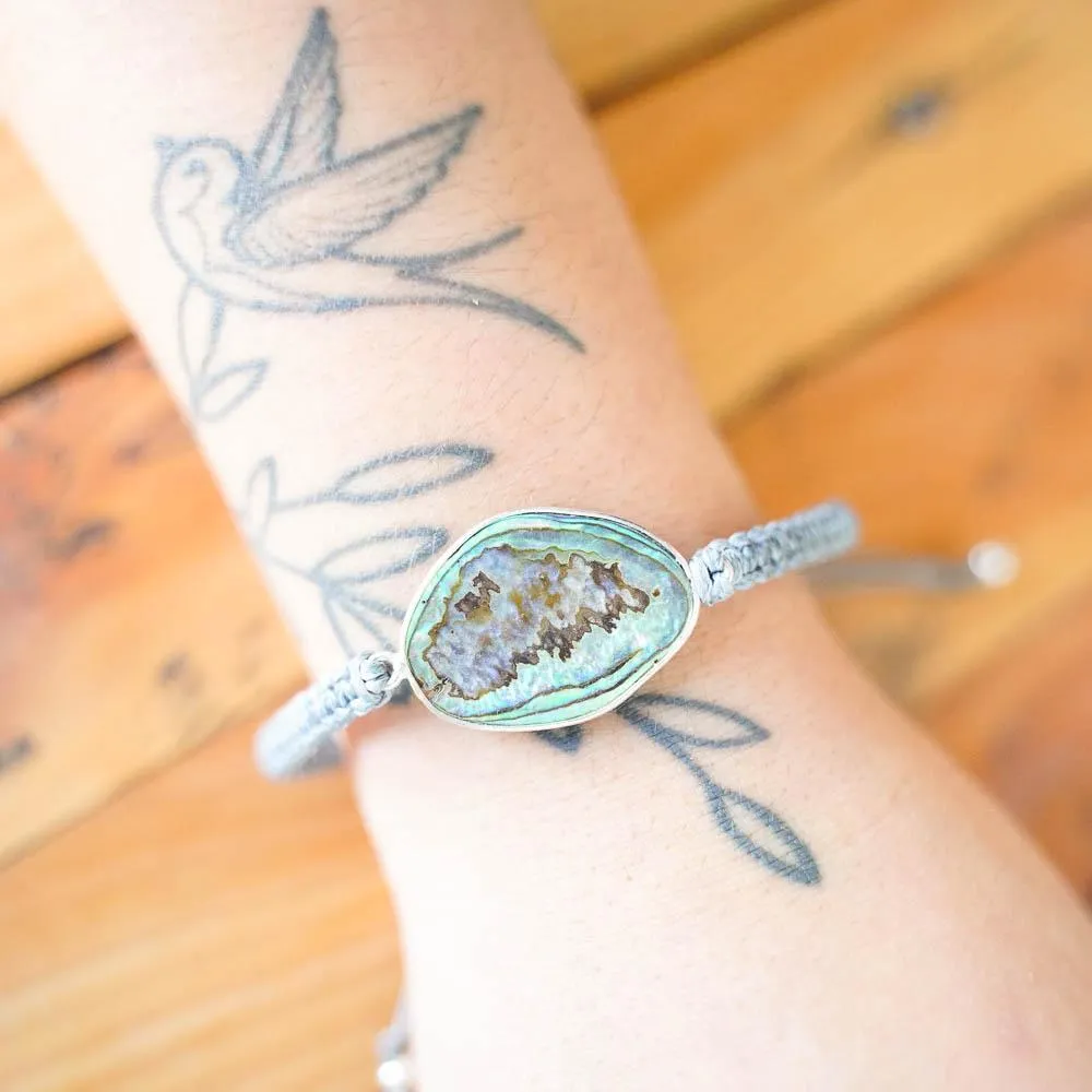 Kiwa Paua Silver Link Bracelet