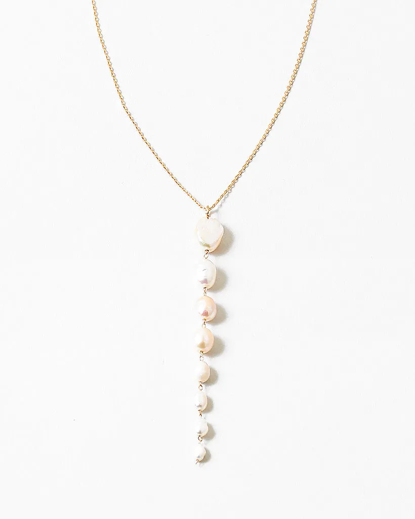Long Pearl Pendant Necklace