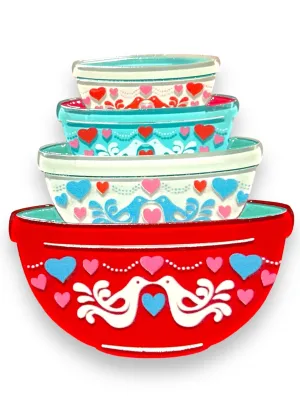 Lovebirds Nesting Bowls Brooch by Lipstick & Chrome