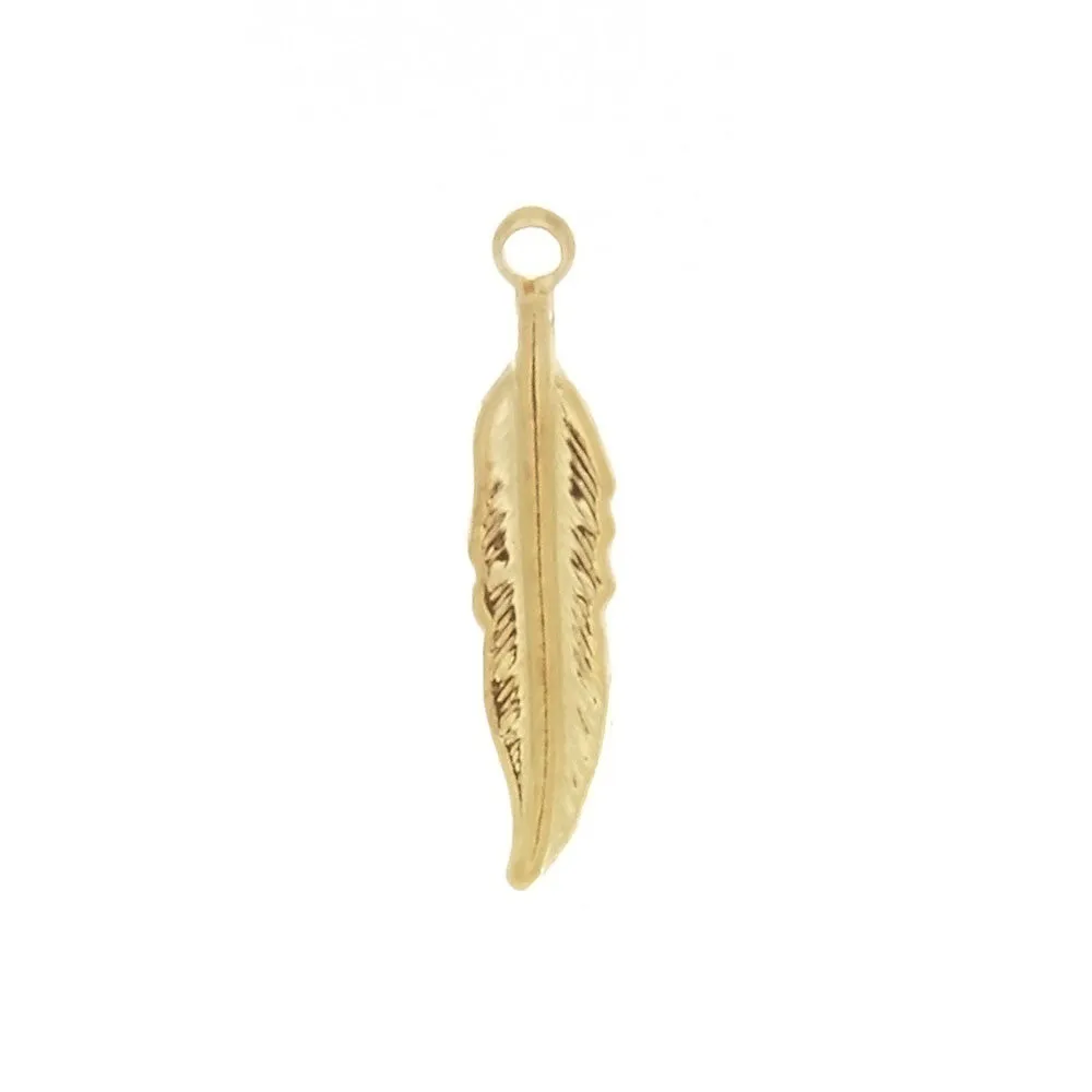 NATURE FEATHER 3/4 IN BASE CHARM (12)