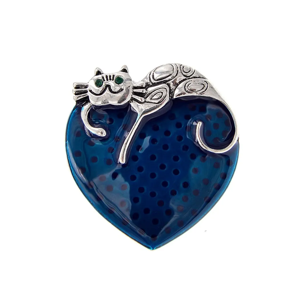 New Arrival Vintage Hear And Cat Brooches For Women