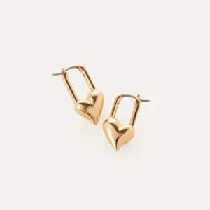 Padlock Heart Huggies