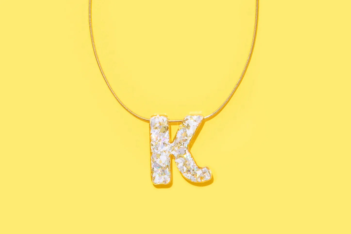 Pearl Confetti Letter Necklaces