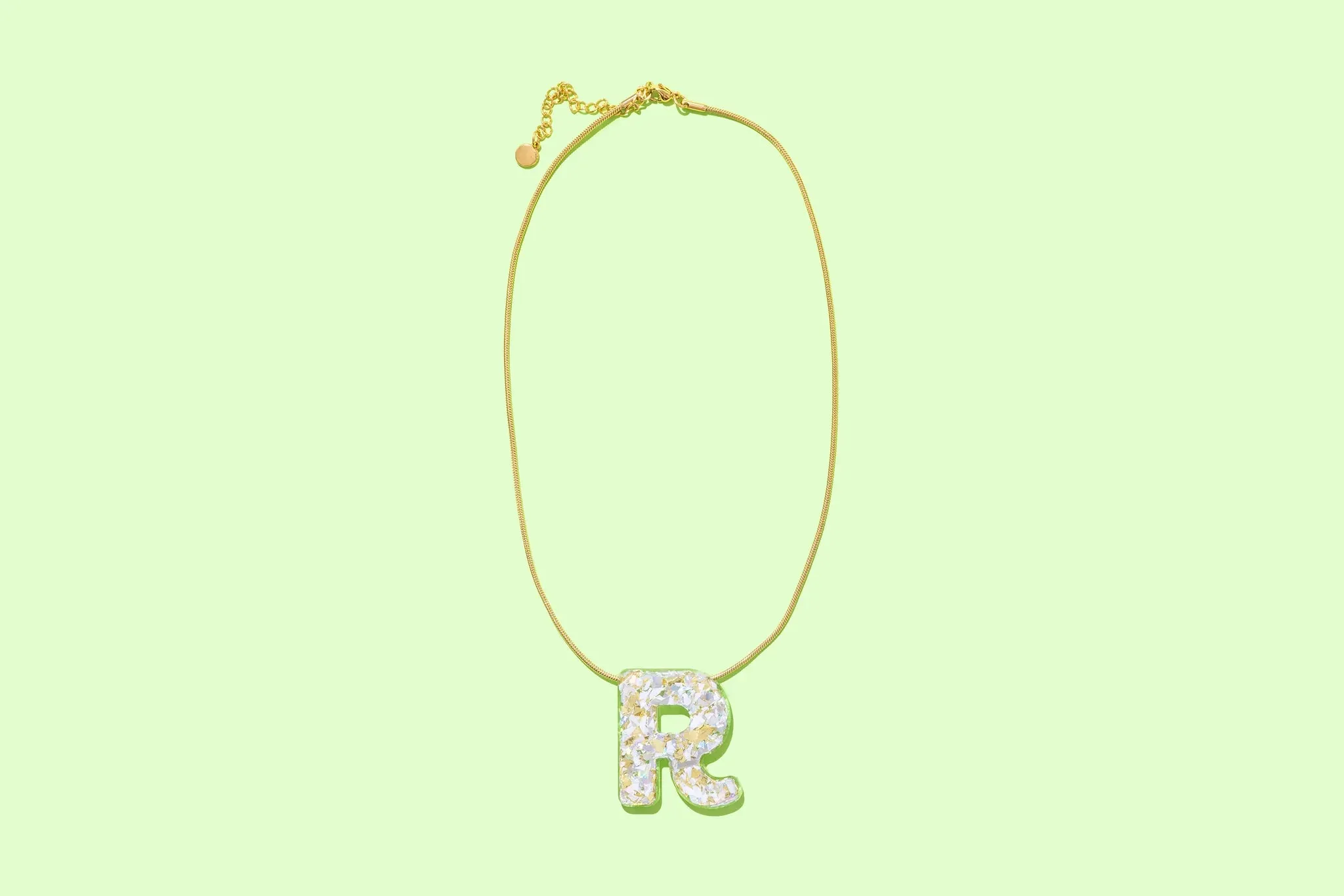 Pearl Confetti Letter Necklaces