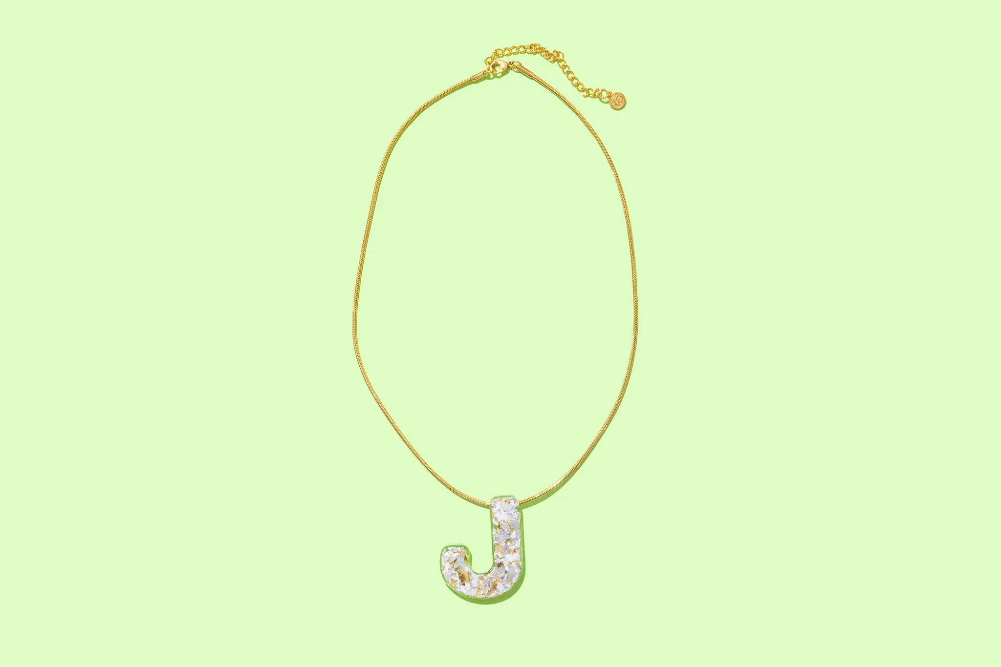 Pearl Confetti Letter Necklaces