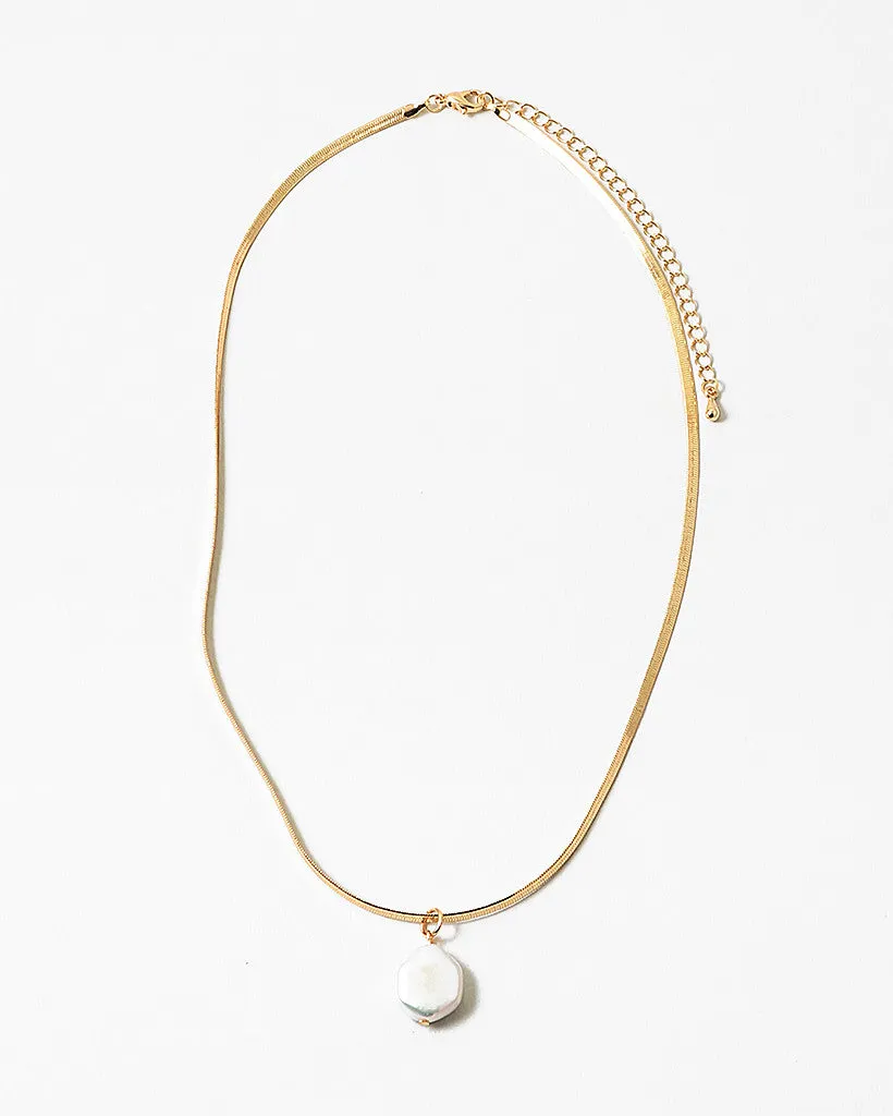 Pearl on Snake Chain