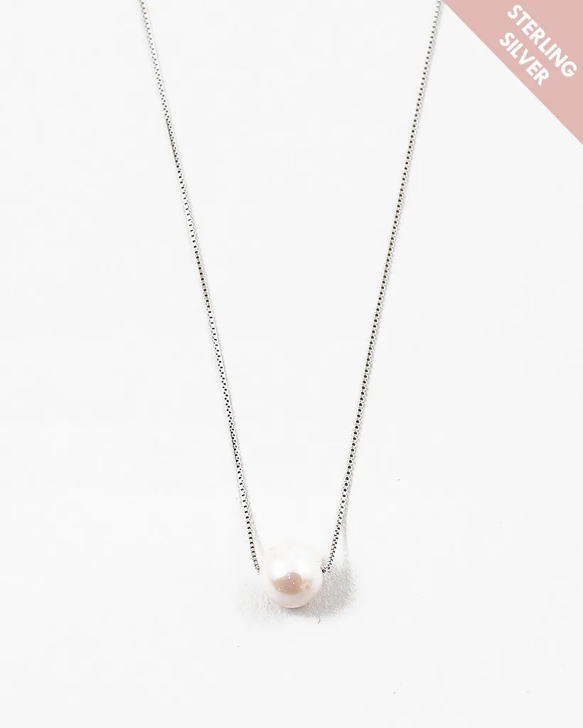 Pearl on Sterling Chain