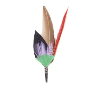 Pencil Brooch in Purple and Red