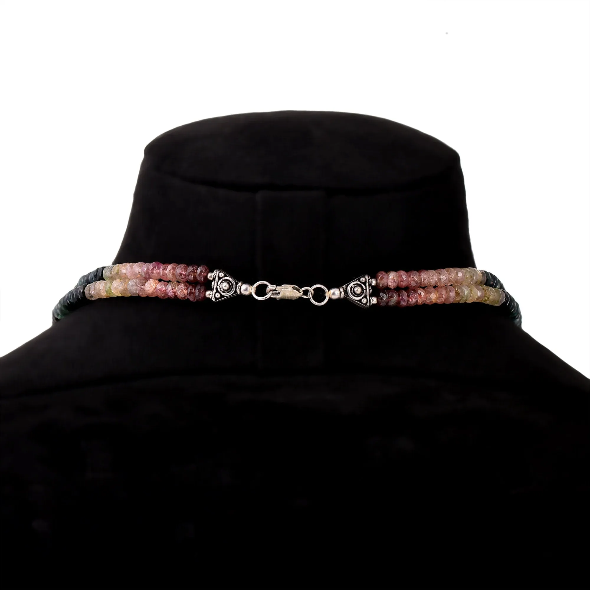 Premium Multi Sapphire Full Beaded Gemstone Necklace