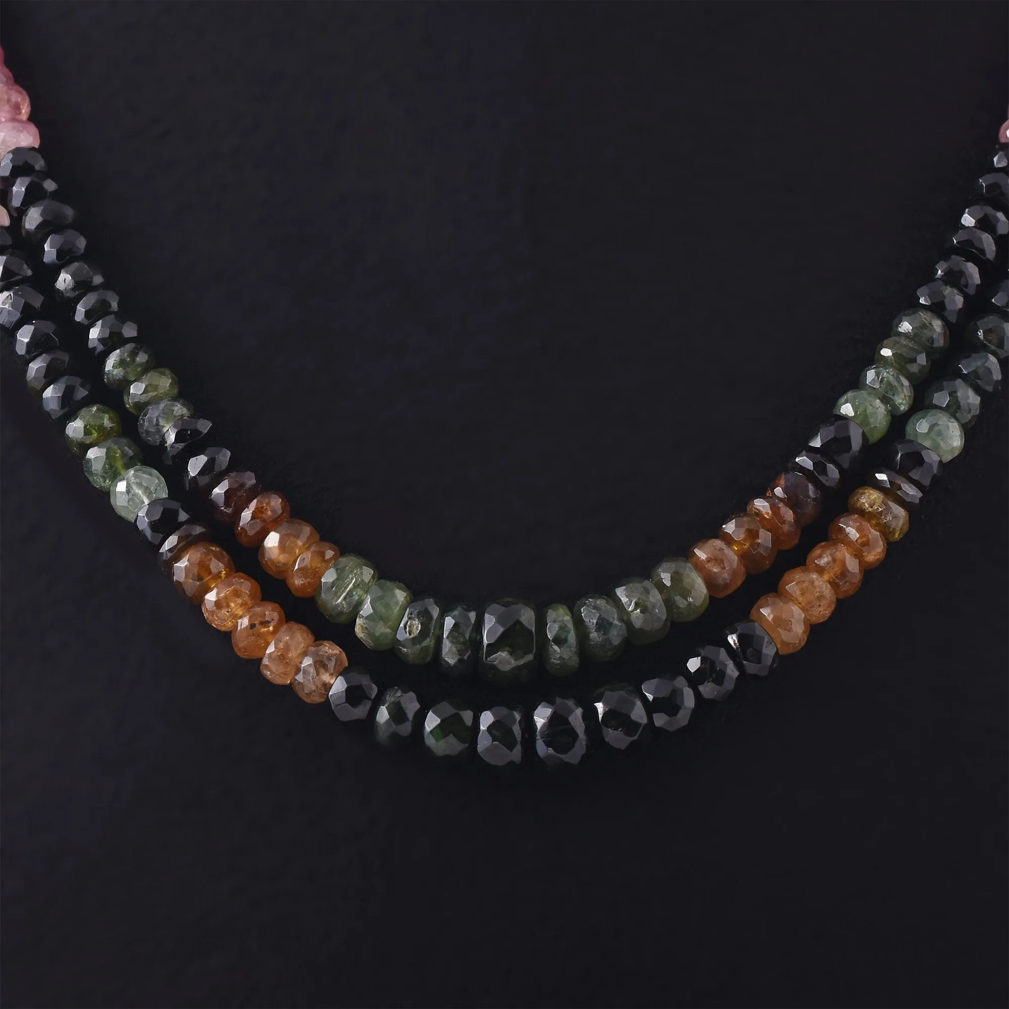 Premium Multi Sapphire Full Beaded Gemstone Necklace