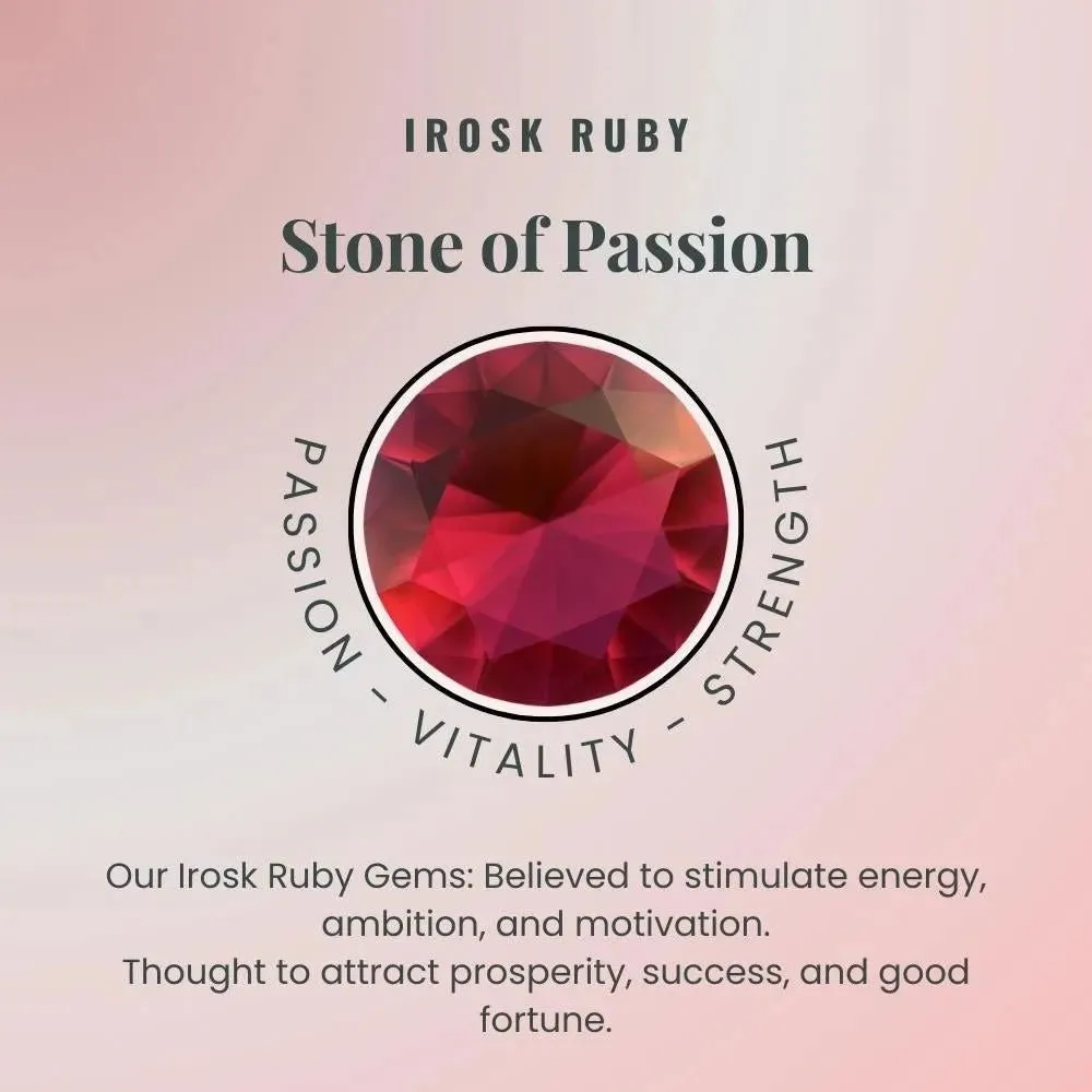 Ruby Oval Stud Earrings - Sterling Silver