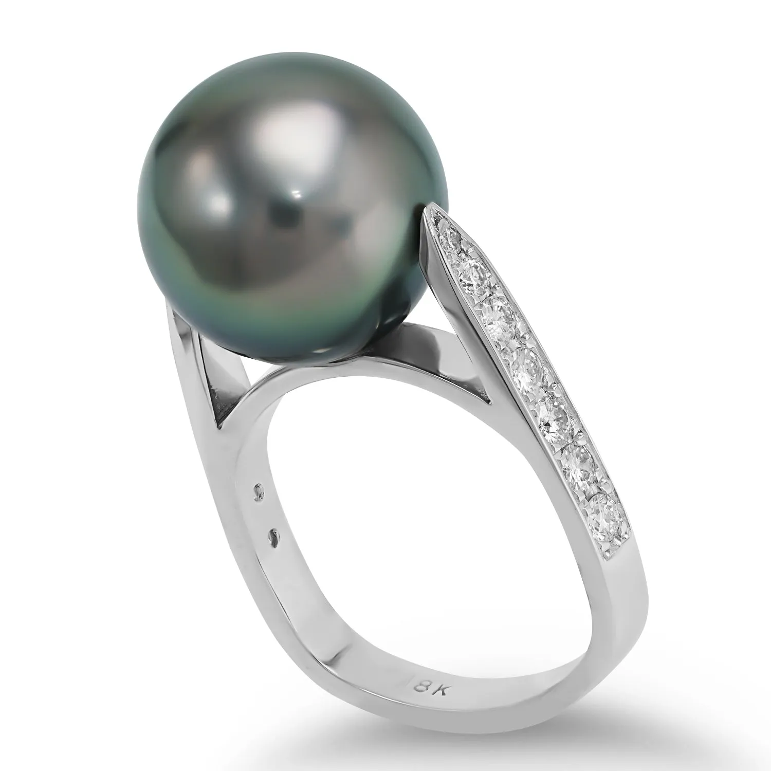 Tahitian Pearl Diamond Ring