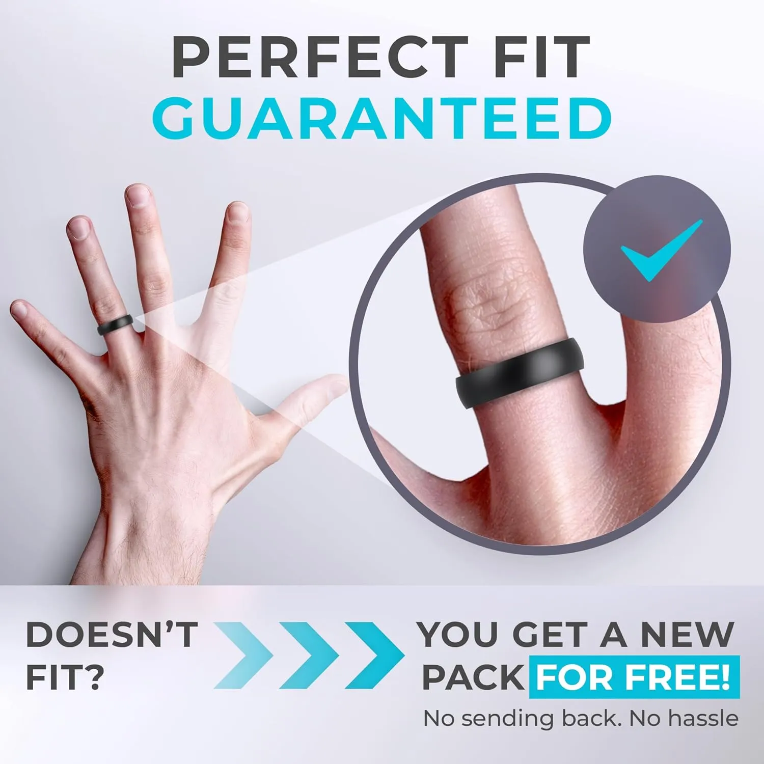 ThunderFit Unisex Silicone Rings, 1.7mm Thick Minimalist Rubber Engagement Rings