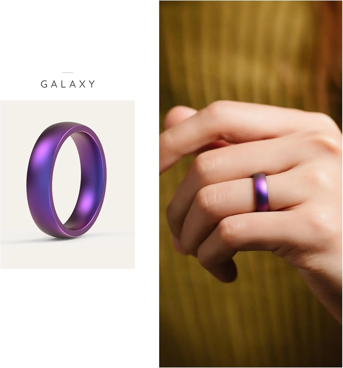 ThunderFit Unisex Silicone Rings, 2.1mm Thick Minimalist Rubber Engagement Rings