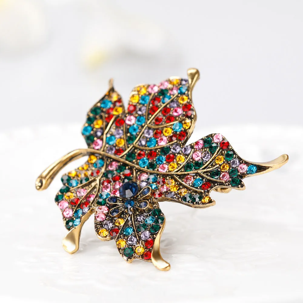 Vintage Maple Leaf Brooch Christmas Party Valentine's Day Gift For Wife Mom