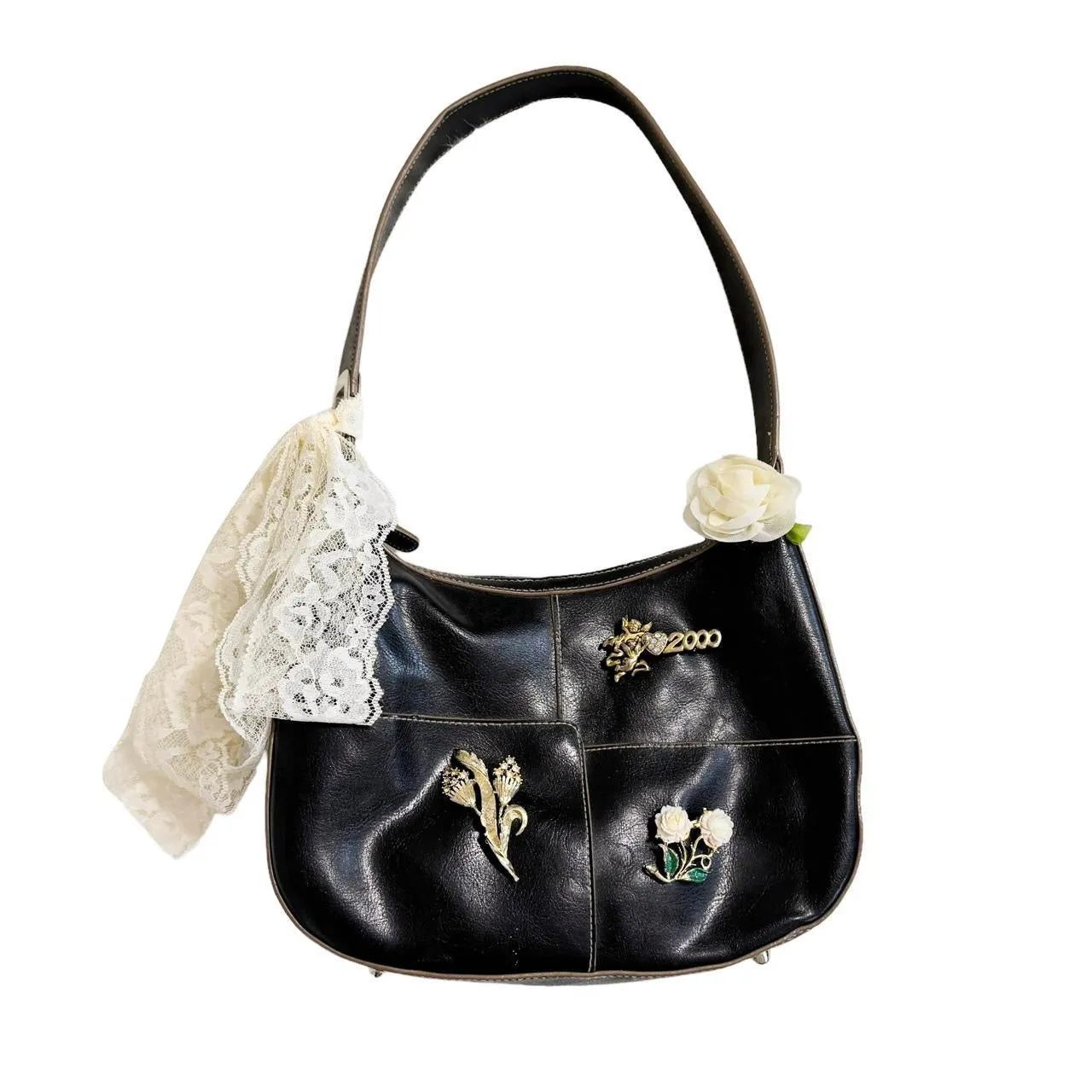 Y2K Reworked Vintage Brooch Bag