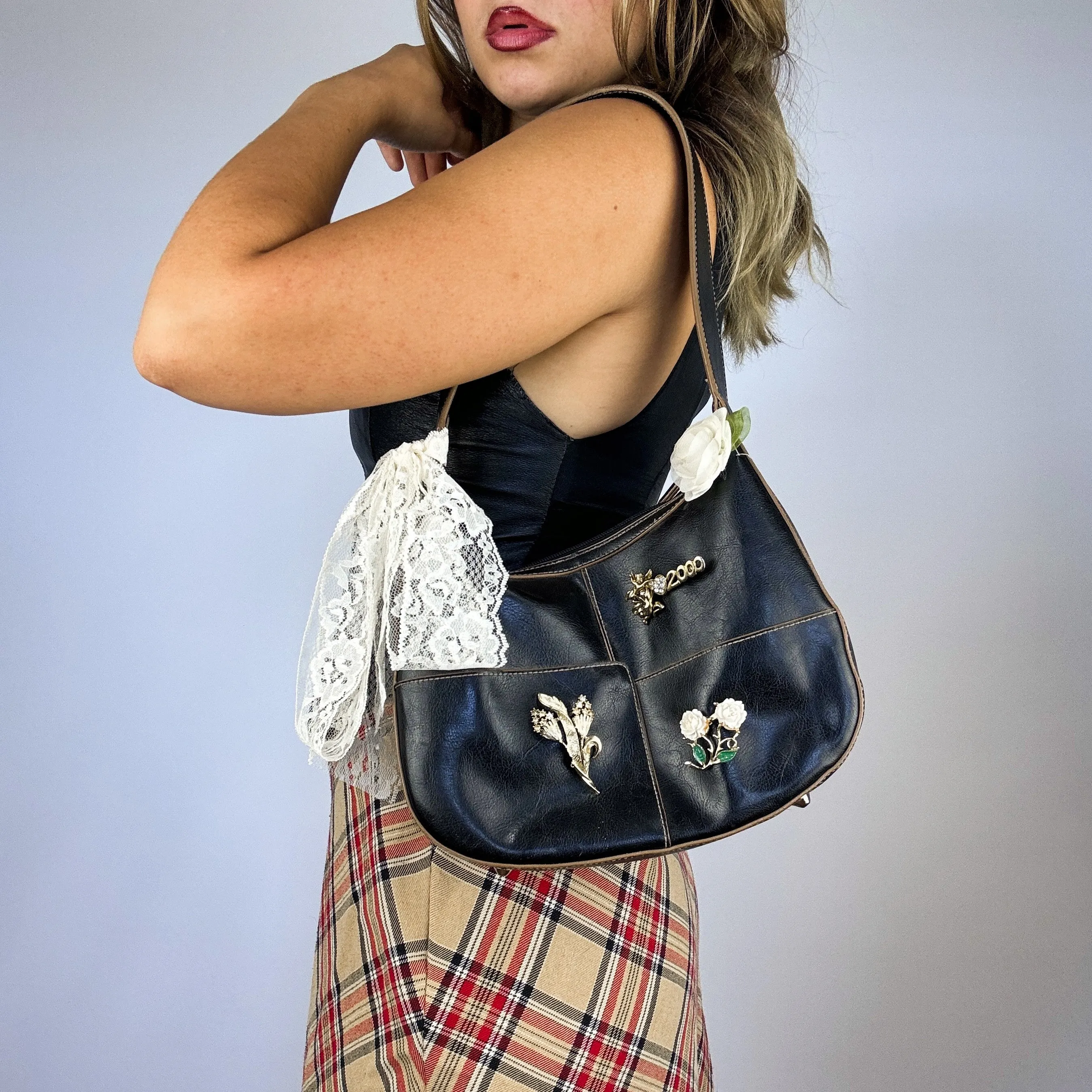 Y2K Reworked Vintage Brooch Bag
